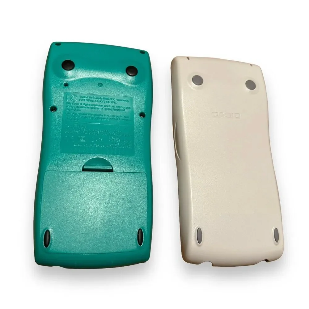 Casio fx-9750G Plus Graphing Calculator Scientific Aqua Green‎ Case Cover EUC